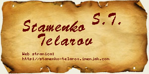 Stamenko Telarov vizit kartica